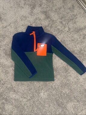 Avalanche Boys Colorblock Fleece Pullover - Navy, Forest Green, Orange